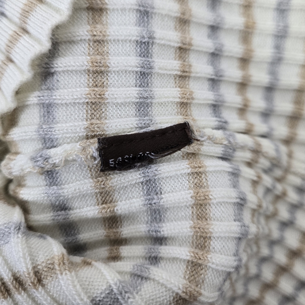 J. Mclaughlin Striped Ivory Button Cuff Light Kni… - image 7